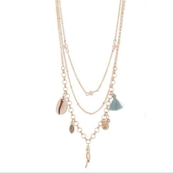 NEW Nordstrom Melrose & Market Layered Charm Necklace - Picture 1 of 3